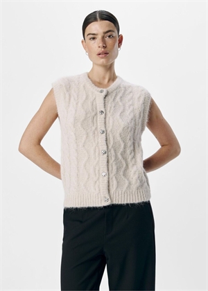 Dallas milo lo knit vest White Sand Object 